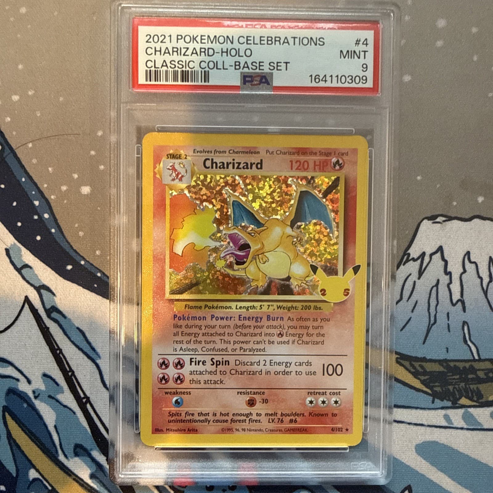 Charizard #4 2021 Celebrations Classic Collection Holo PSA 9 Mint Pokémon TCG