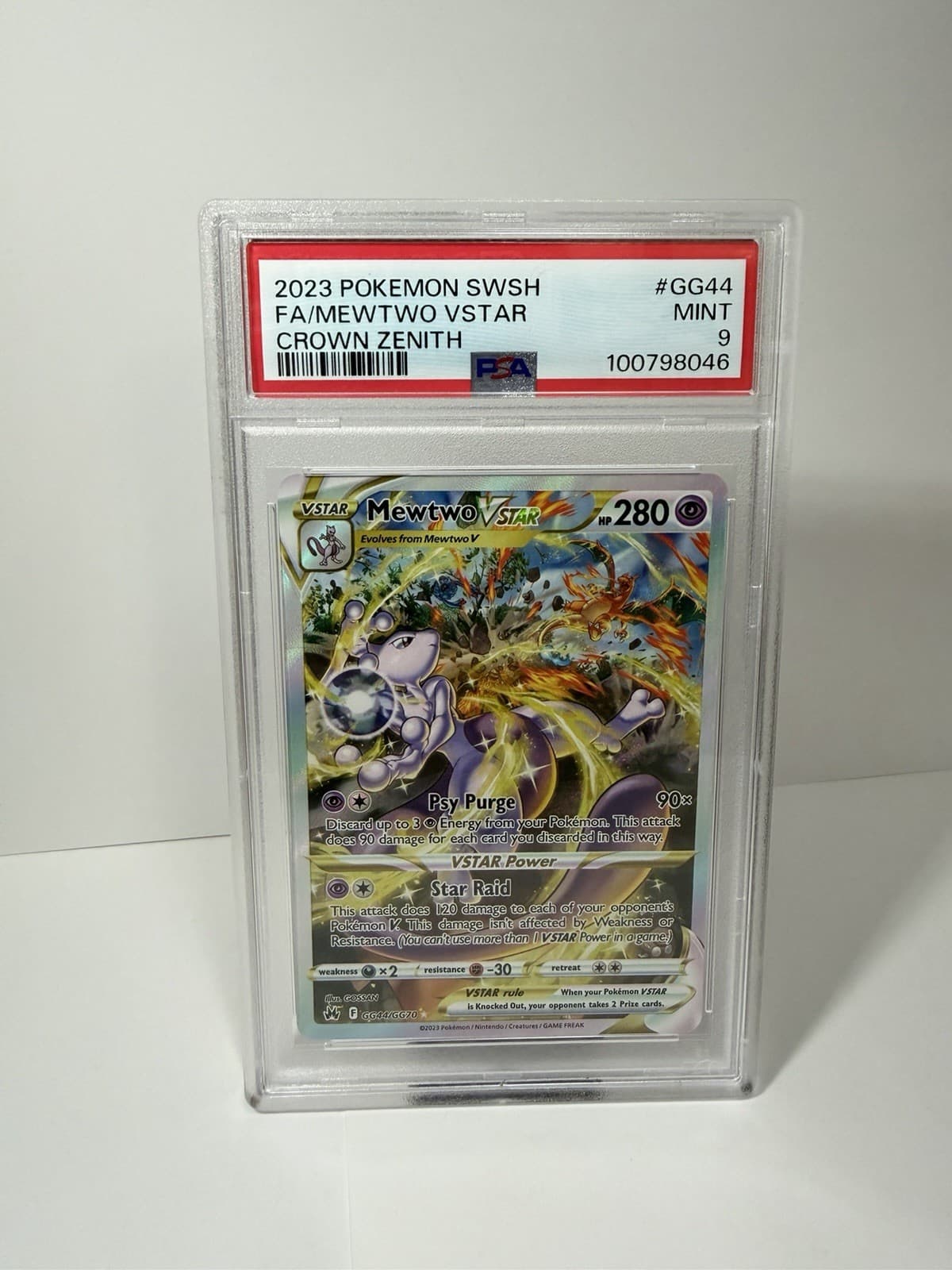 Mewtwo VSTAR GG44/GG70 Crown Zenith Galarian Gallery Holo Pokemon SWSH12 PSA 9