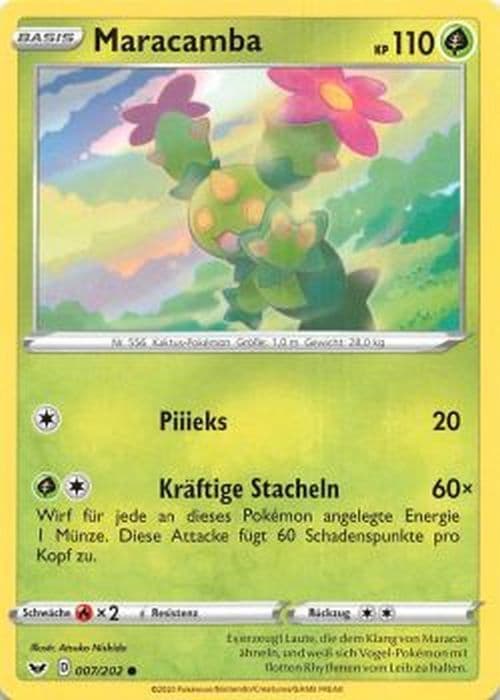 Maracamba 007/202 Pokemon Schwert und Schild Karte Deutsch