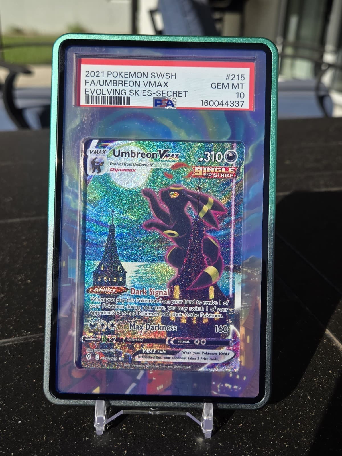 2021 Umbreon VMAX #215/203 * PSA 10 GEM MINT * Guard + Extended Art Included