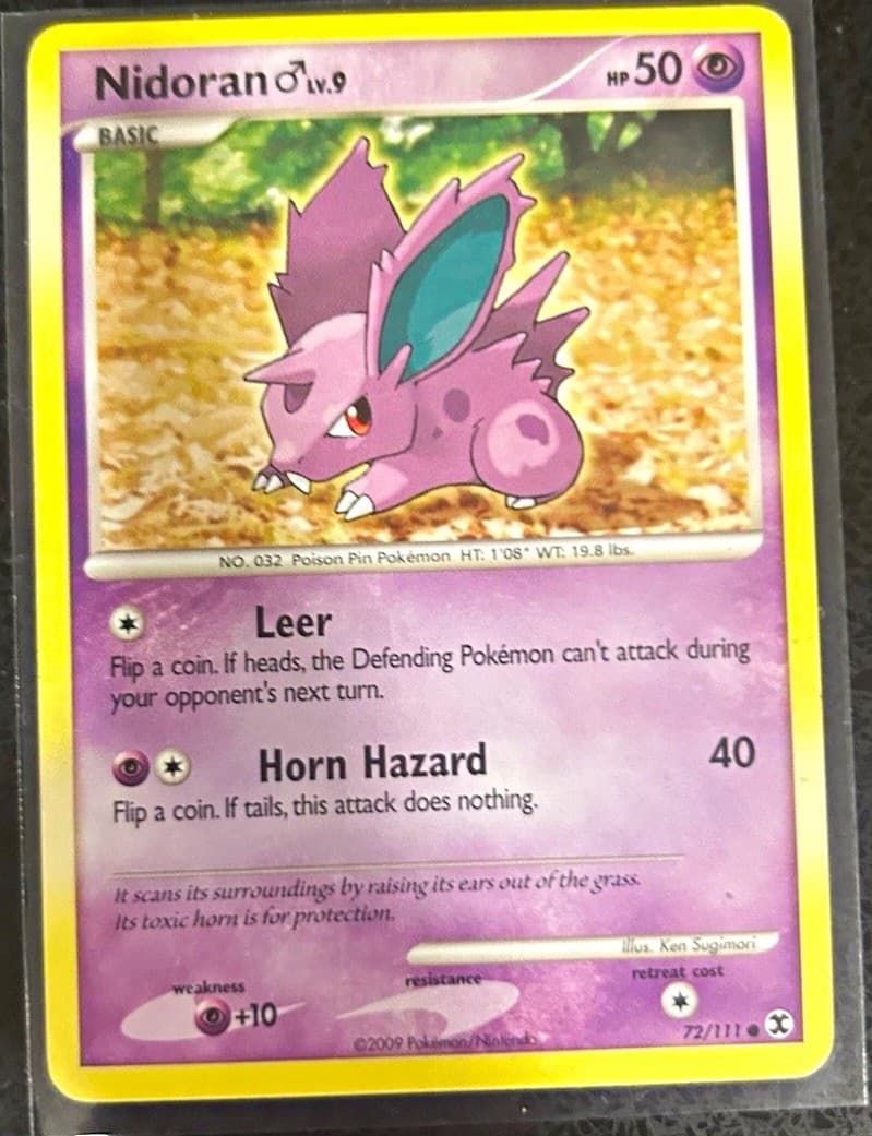 Pokémon Company Nidoran M Regular Common 72/111 Rising Rivals English 2009 50 HP