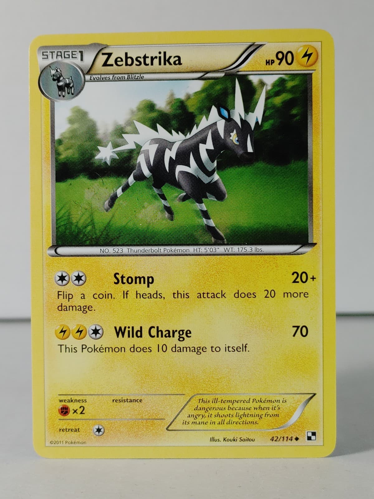 Zebstrika - Black & White - 42/114 - POKEMON -NM -D