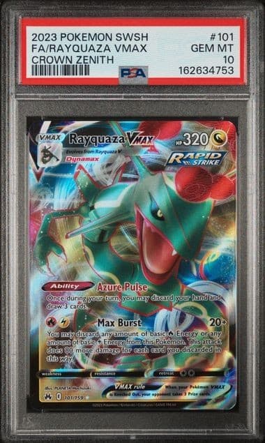 Rayquaza VMAX Pokemon SWSH Crown Zenith 101/159 Full Art PSA 10