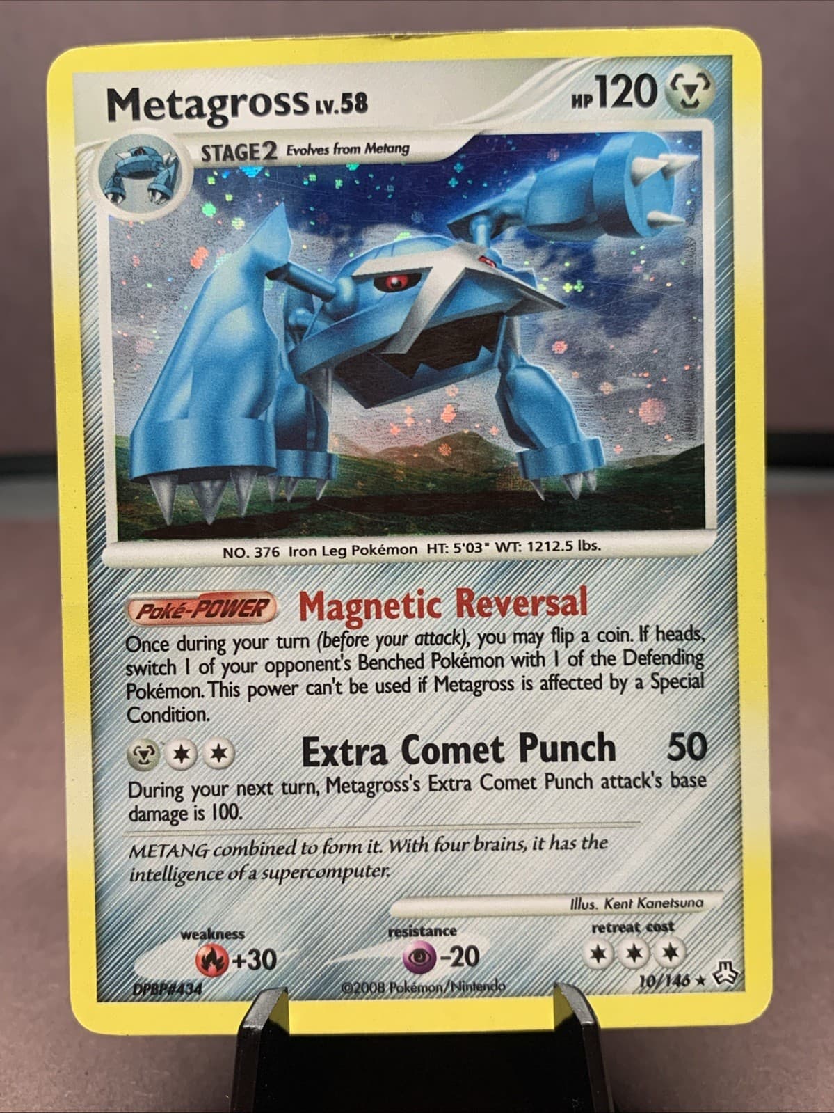 Pokemon TCG Metagross 10/146 Legends Awakened Holo Rare 2008 HP