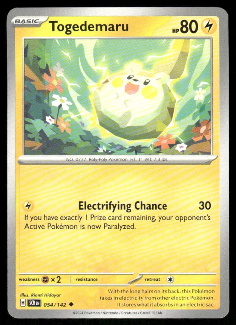 Togedemaru 54/142 - Stellar Crown - Uncommon NM