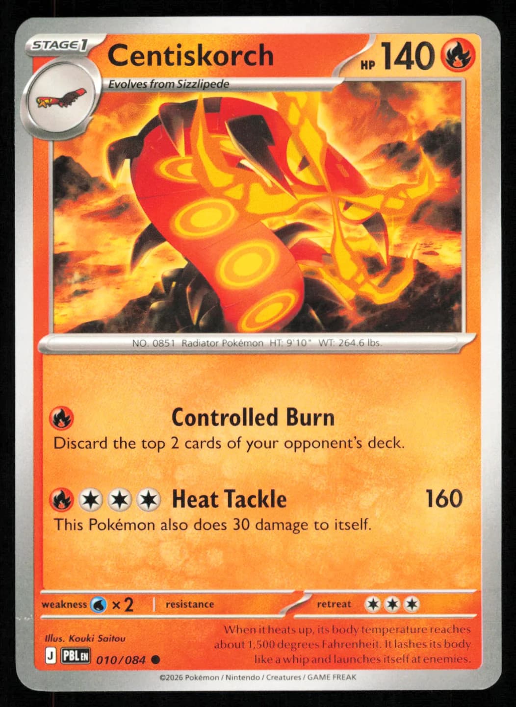 2026 Pitch Black Centiskorch Near Mint or Better #10/84