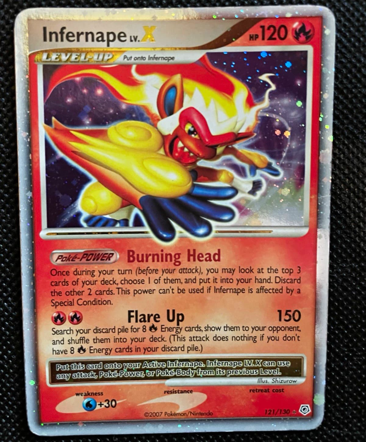 Pokemon TCG Infernape LV.X 121/130 Diamond & Pearl Holo Ultra Rare English 2007