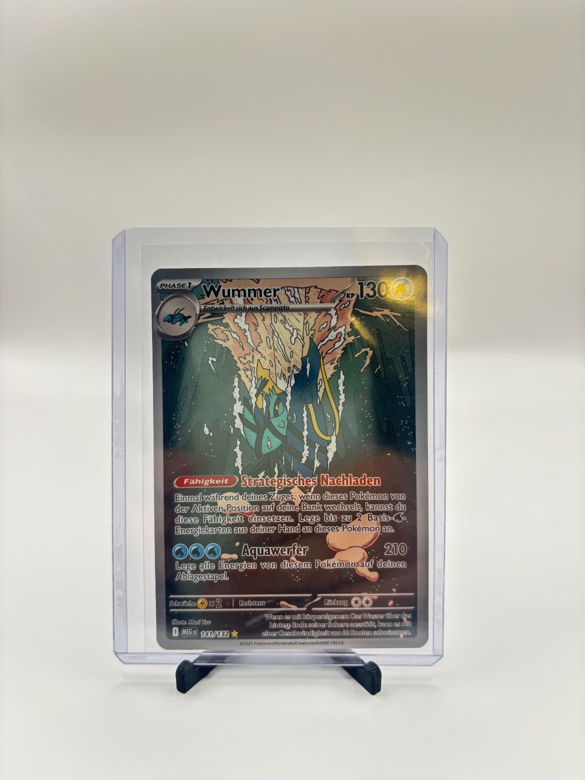 Pokémon TCG Wummer 141/132 Mega-Entwicklung Deutsch IR Holo Full Art MEG Karte