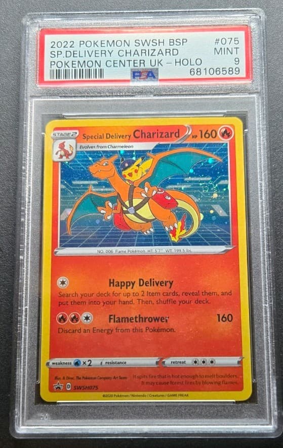 Special Delivery Charizard PSA 9 2022 SWSH075 Sword & Shield Promo Holo