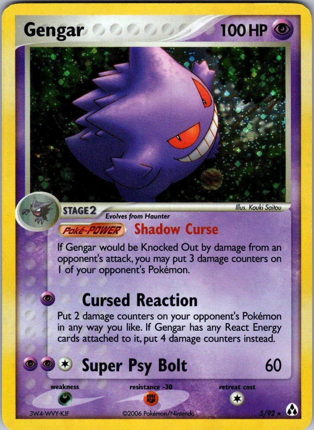GENGAR 5/92 HOLO POKEMON LEGEND MAKER LP