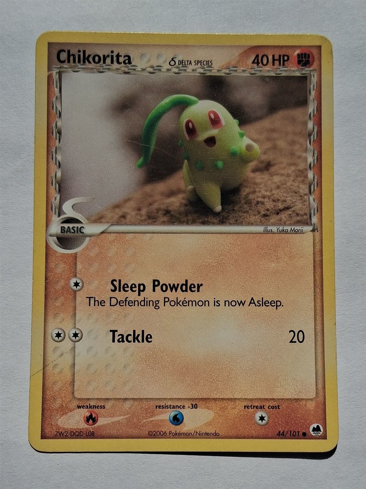 Pokemon - Chikorita (Delta Species) - Dragon Frontiers 44/101 - Uncommon - LP