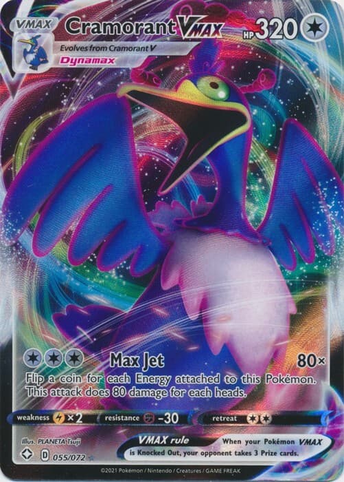 Cramorant VMAX 055/072 Ultra Rare Shining Fates Pokemon TCG