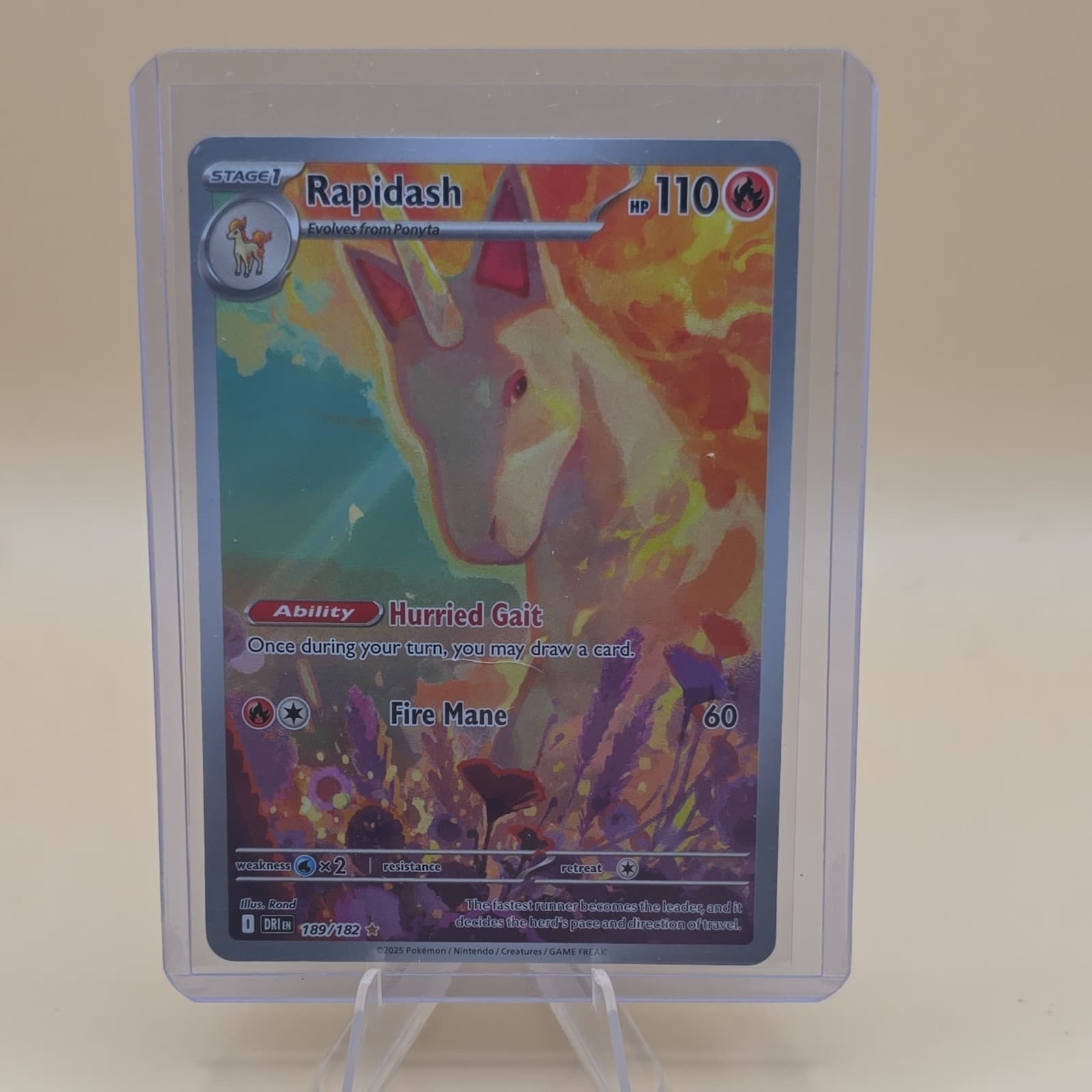 Pokémon TCG Rapidash 189/182 Sv10: Destined Rivals. Pk002855