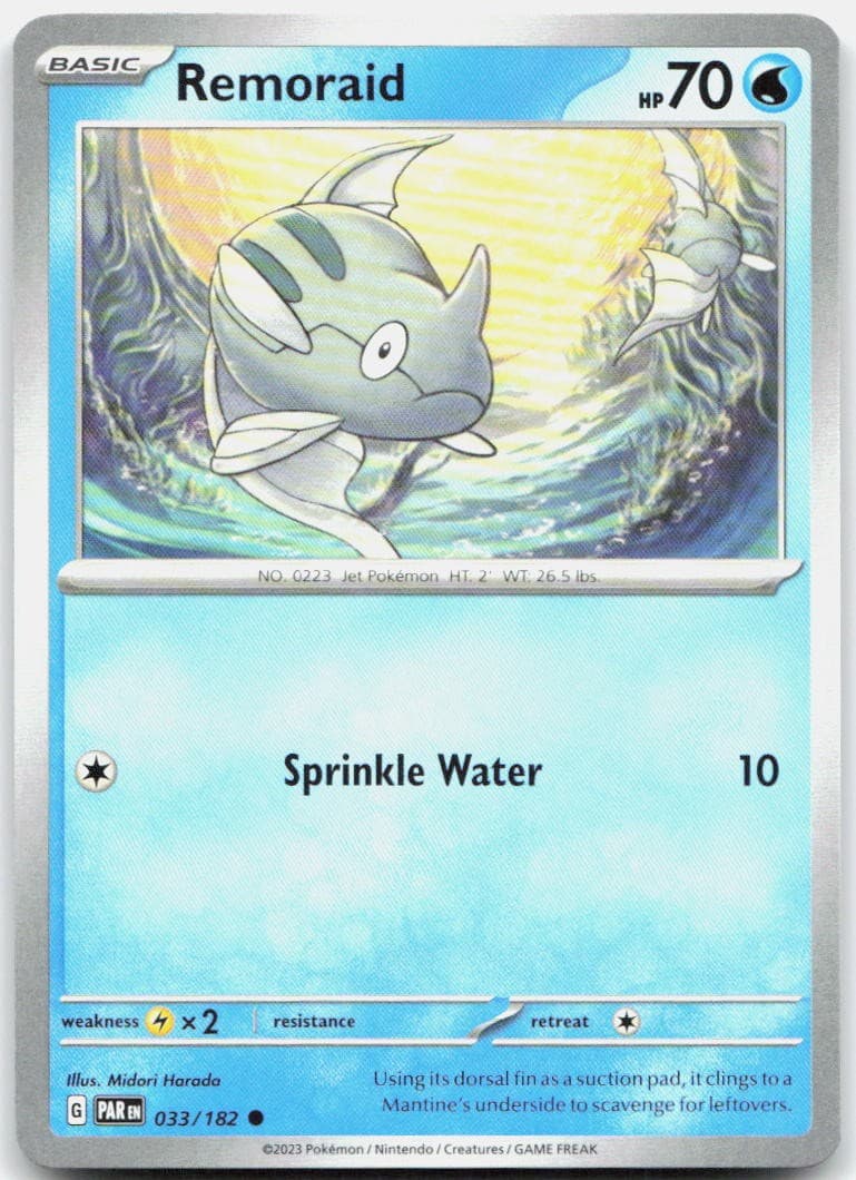 Remoraid 033/182 SV04 Paradox Rift C NM Pokémon — English