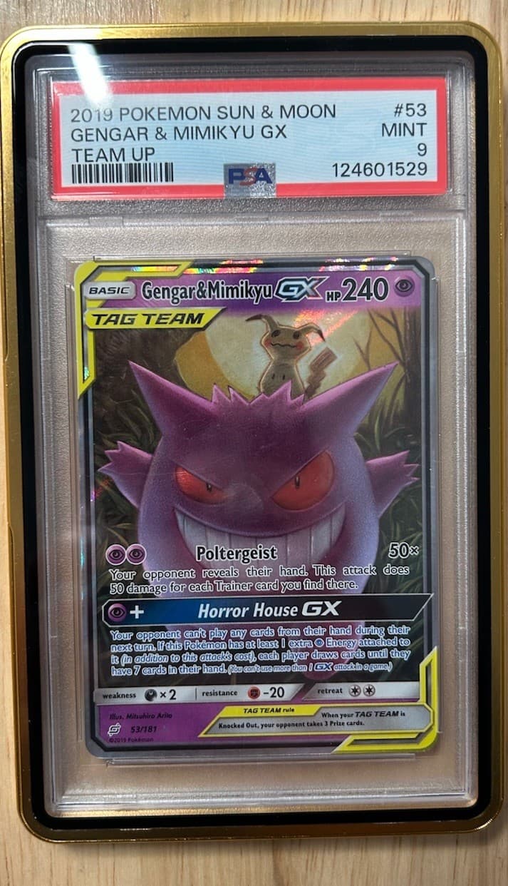 The Pokémon Company PSA 9 2019 Team Up Gengar & Mimikyu GX Holo UR TAG 53/181