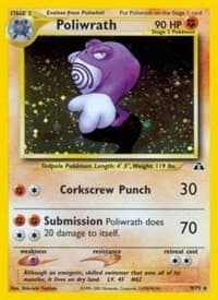 Pokemon Poliwrath (9/75) Neo Discovery HP HOLO
