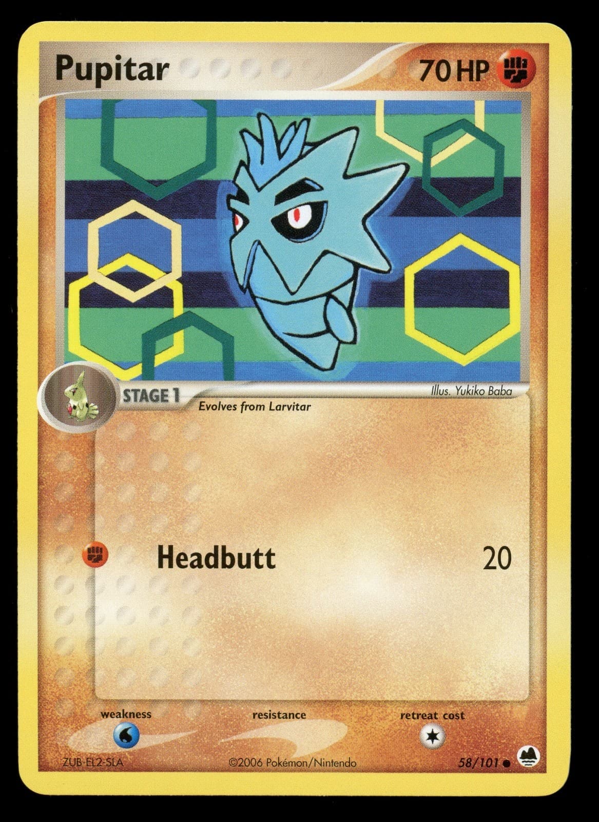 Pupitar Common Normal Dragon Frontiers 58/101 LP Pokémon TCG