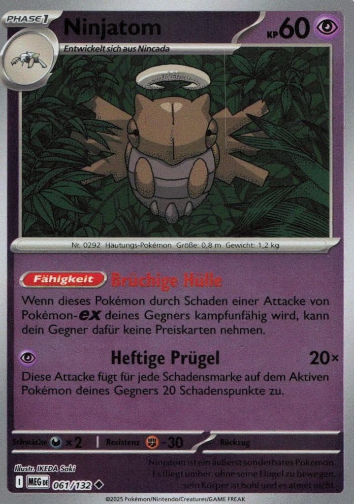 Pokémon Ninjatom Mega-Entwicklung #61 NM DE
