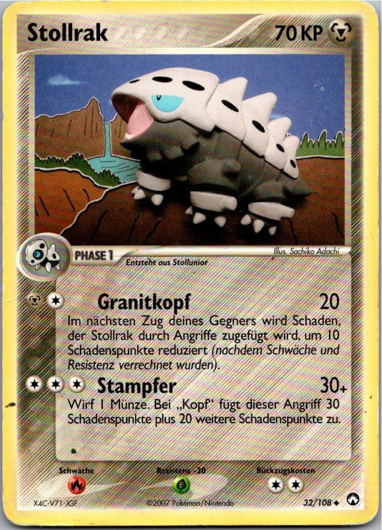 Pokémon Stollrak 32/108 EX Power Keepers 2007 Deutsch