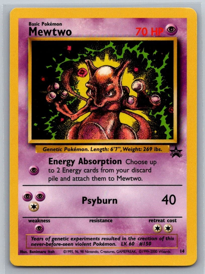 Mewtwo 14 NM Wizards Black Star Promos Pokemon