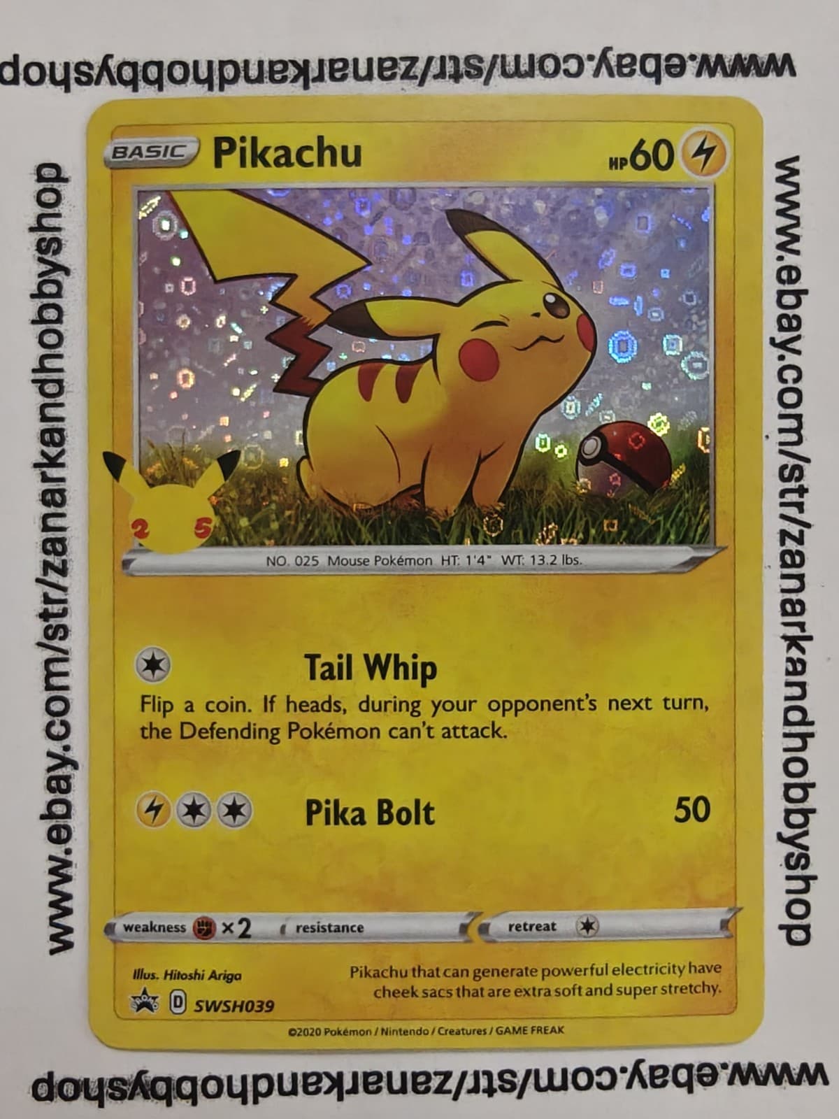 Pokemon Pikachu SWSH039 Black Star Promo GENERAL MILLS NM