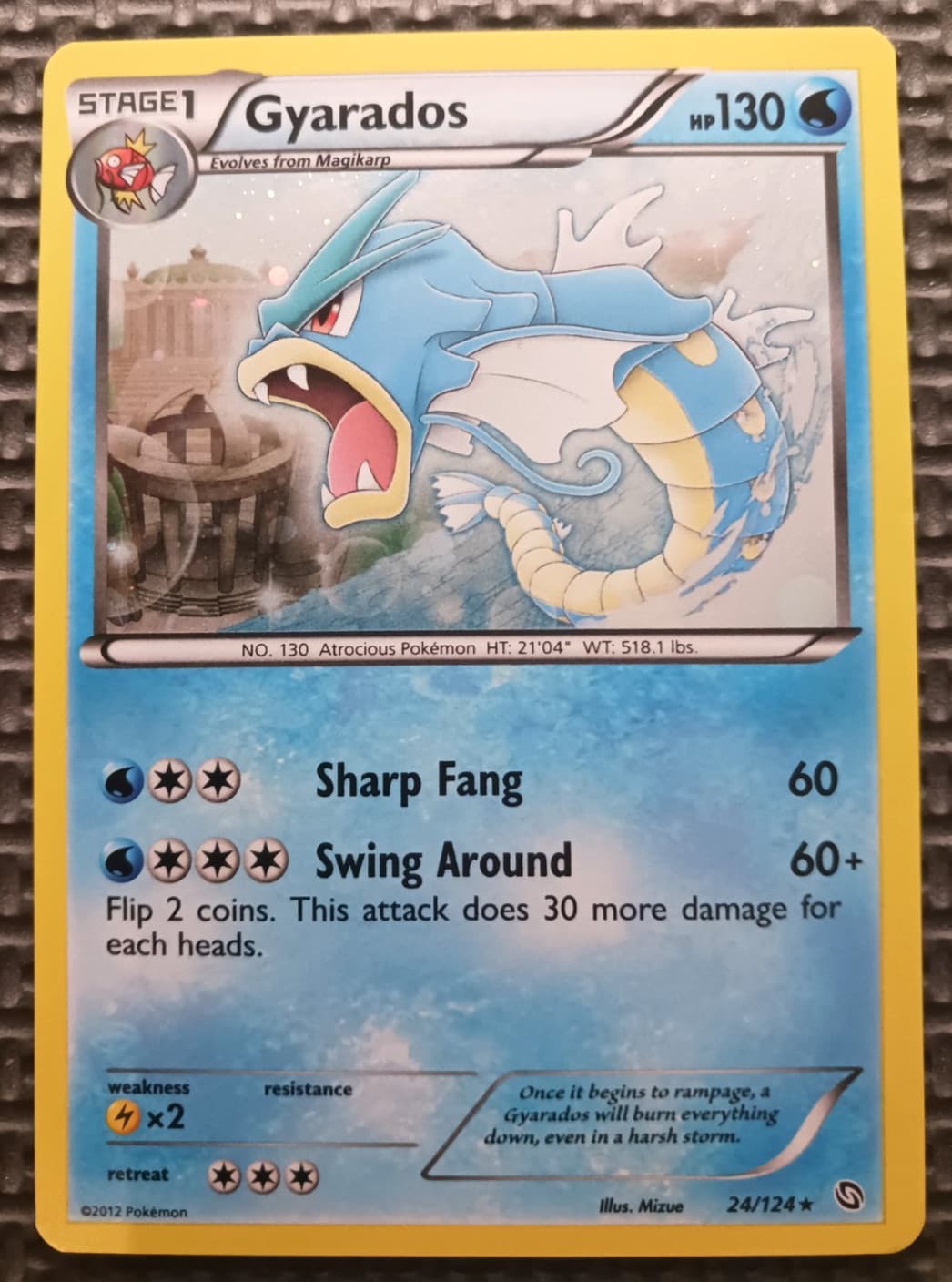 2012 Pokemon Dragons Exalted #24 Gyarados Cosmos Holo MP-LP
