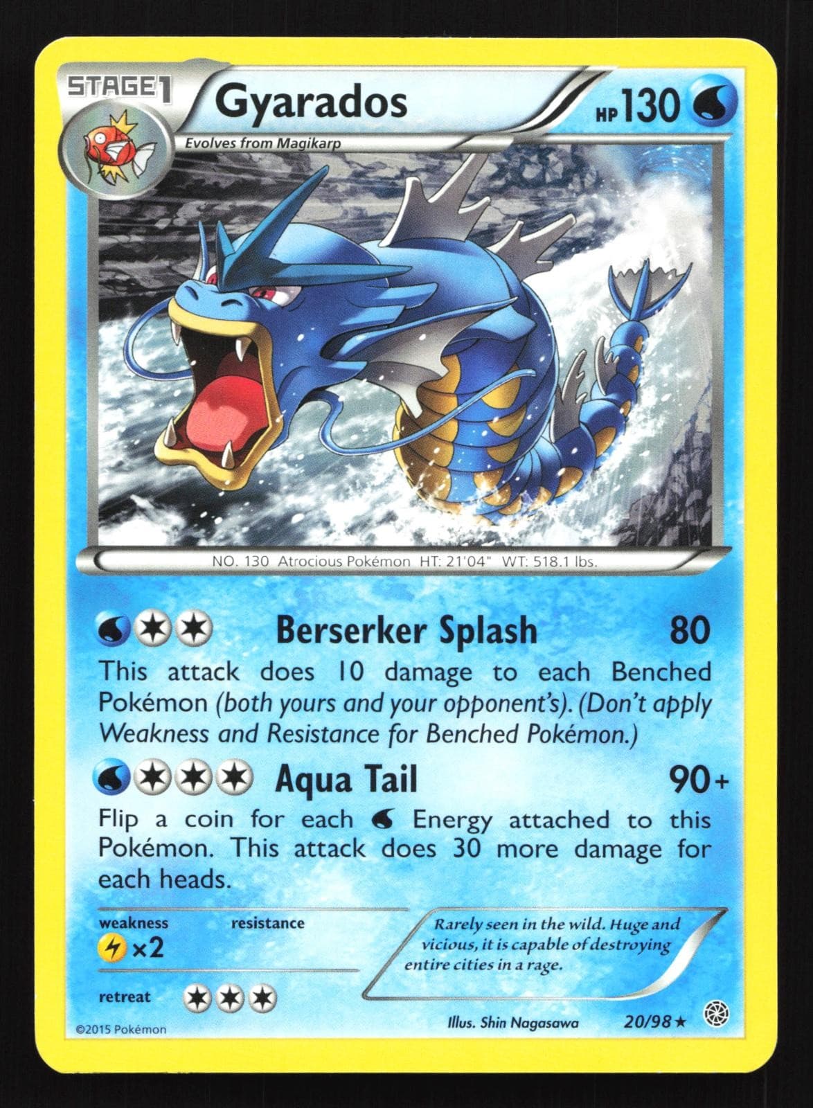Gyarados 20/98 Ancient Origins Rare Pokemon Card