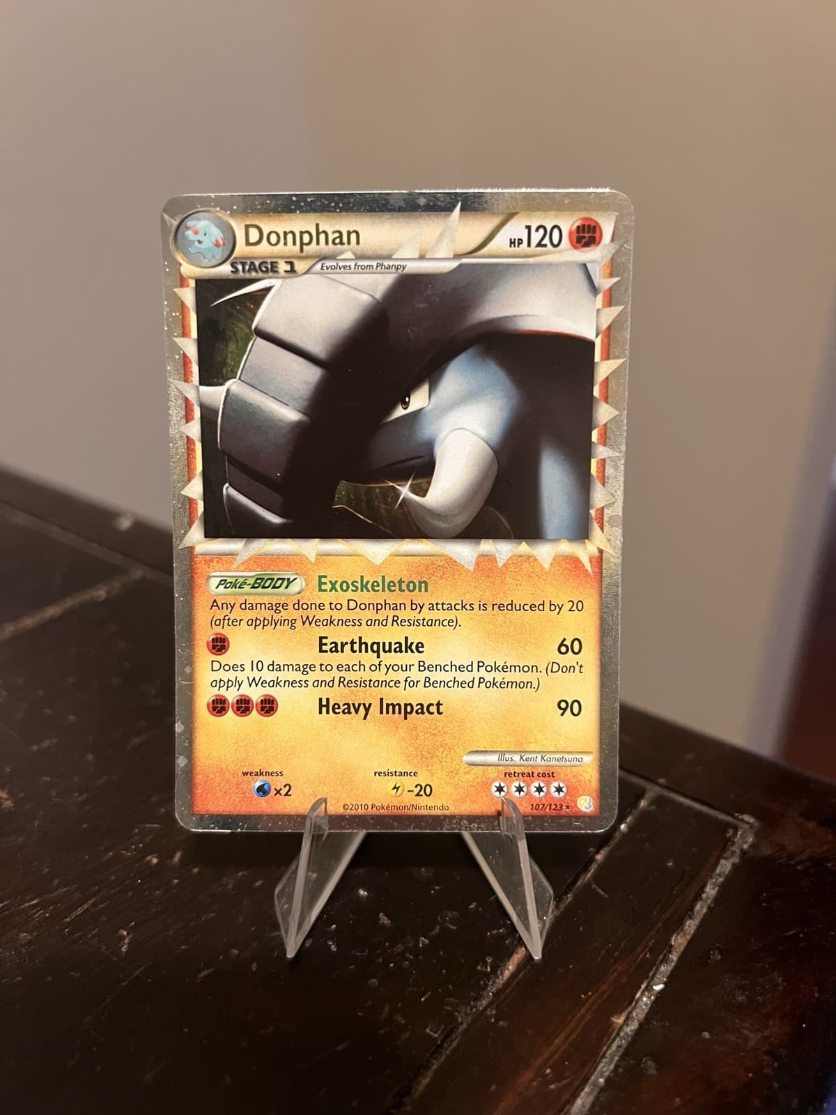 Pokemon TCG Donphan HeartGold & SoulSilver 107/123 Holo Prime Rare - LP 🔥