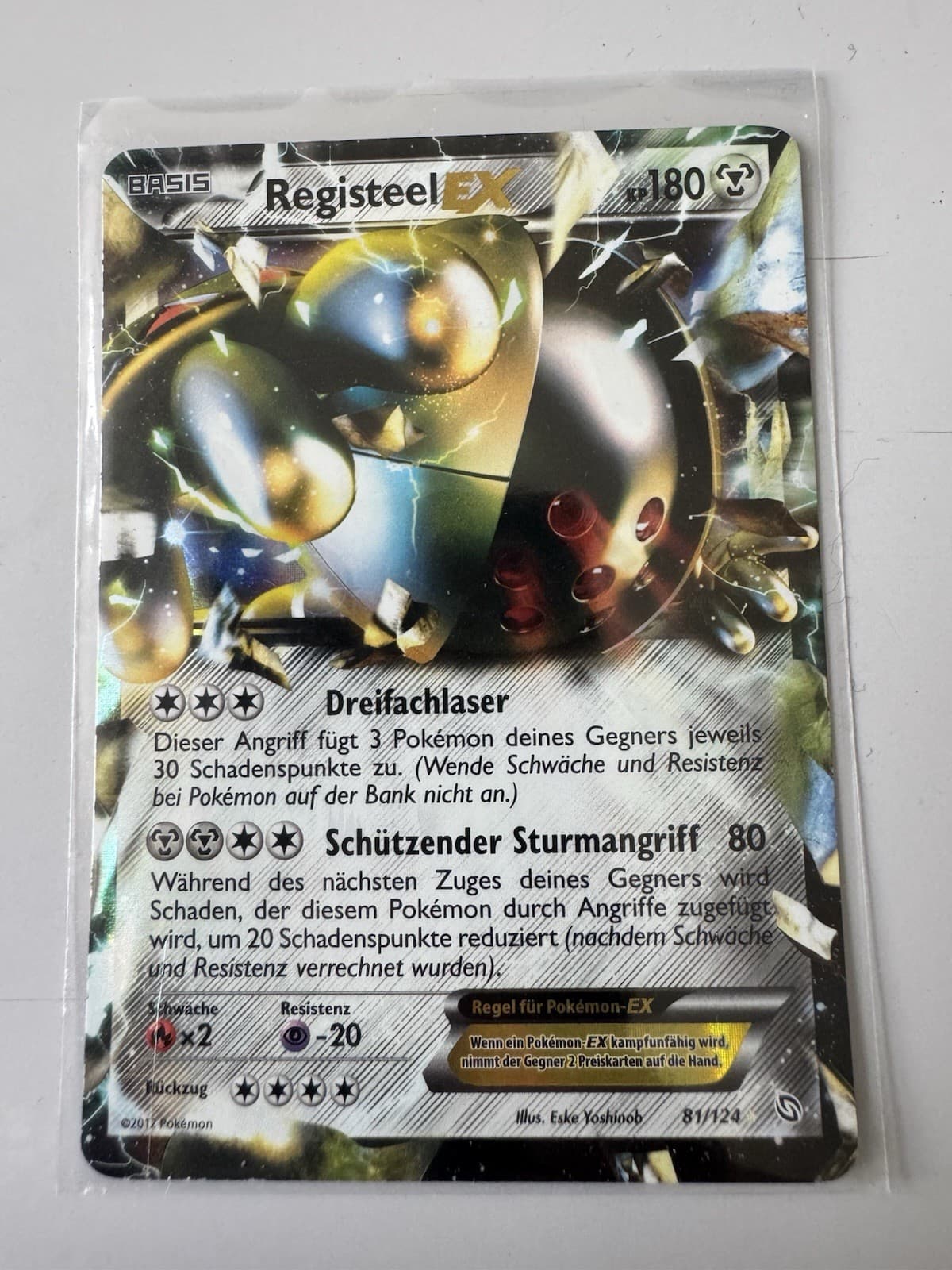 Pokémon Registeel EX 81/124 - Hoheit der Drachen 2012 Deutsch