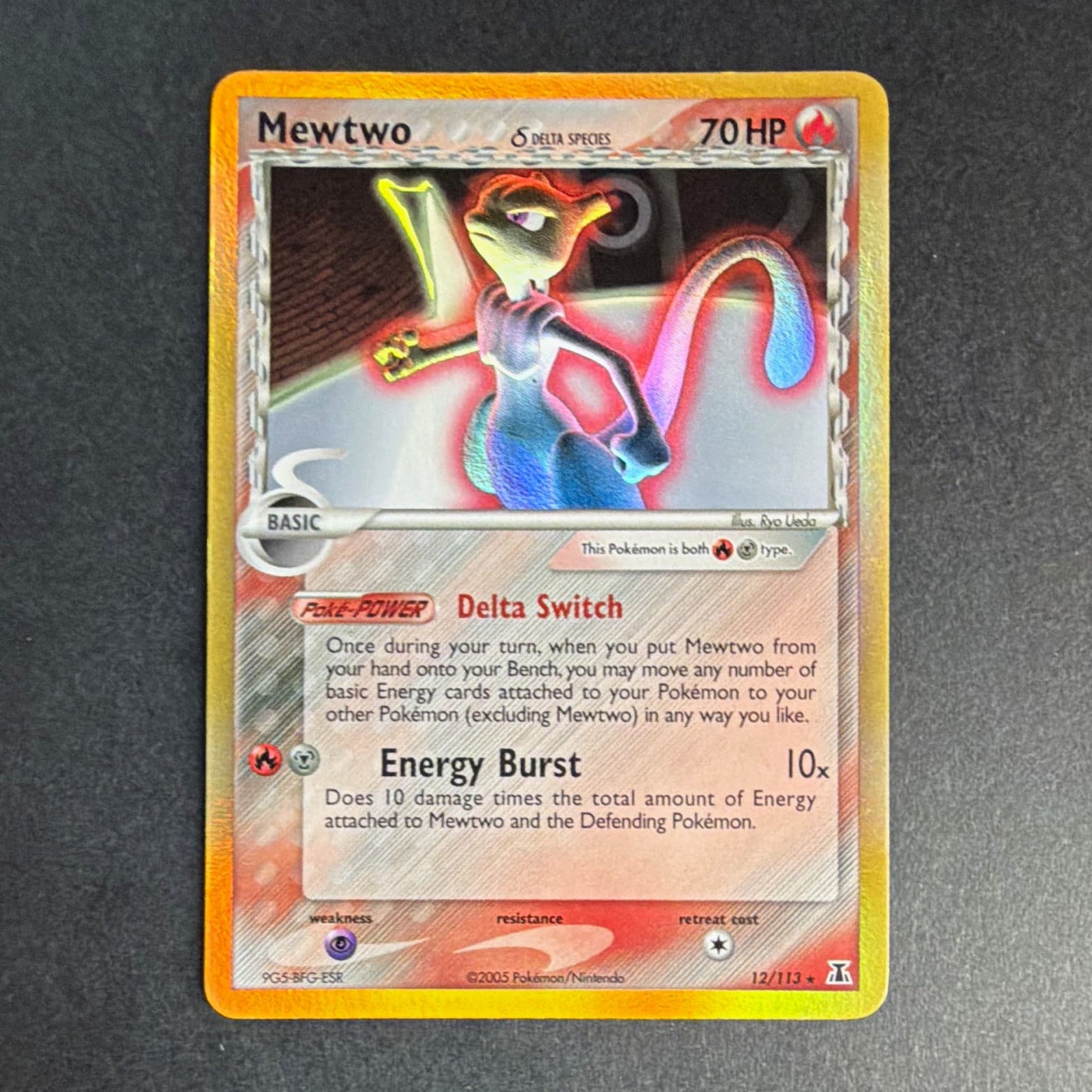The Pokémon Company Mewtwo 12/113 EX Delta Species Holo Rare ENG Basic 70HP