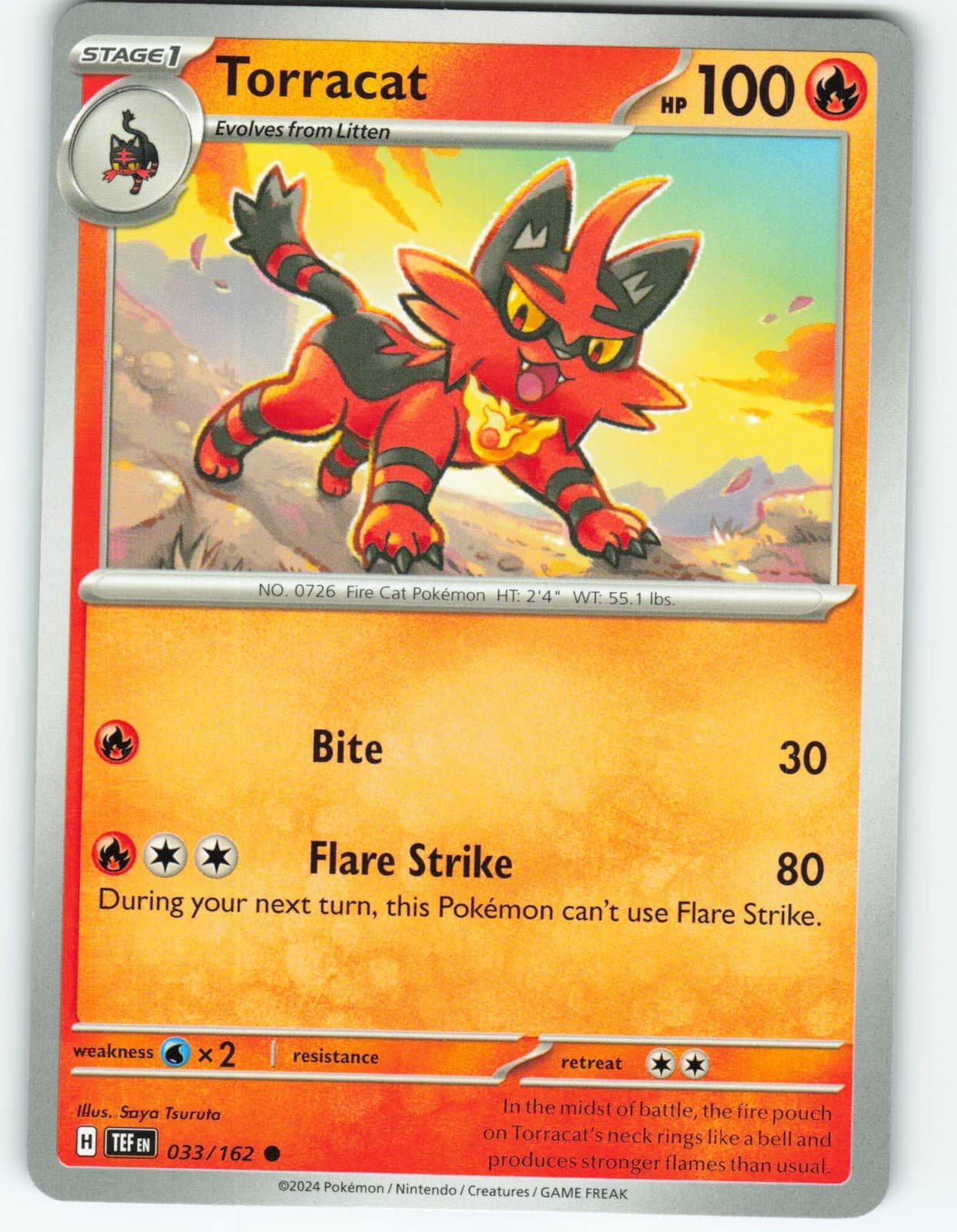 Torracat - 33/162 Temporal Forces - Pokémon TCG - 2024