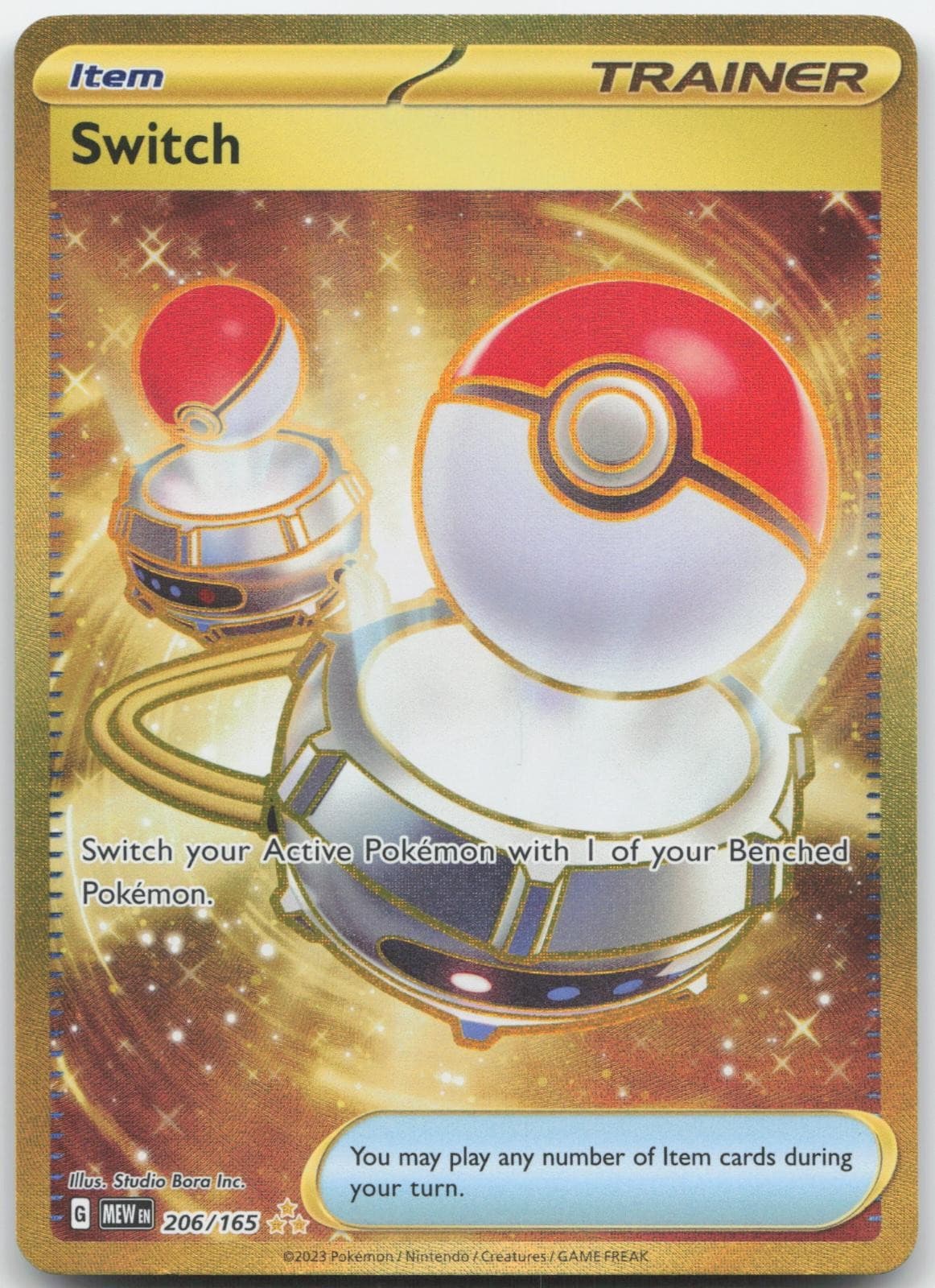Switch 206/165 Hyper Rare 151 Pokemon Holo Near Mint