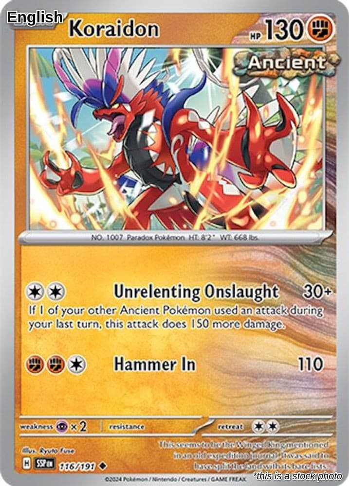 Koraidon Surging Sparks 116/191 Near Mint