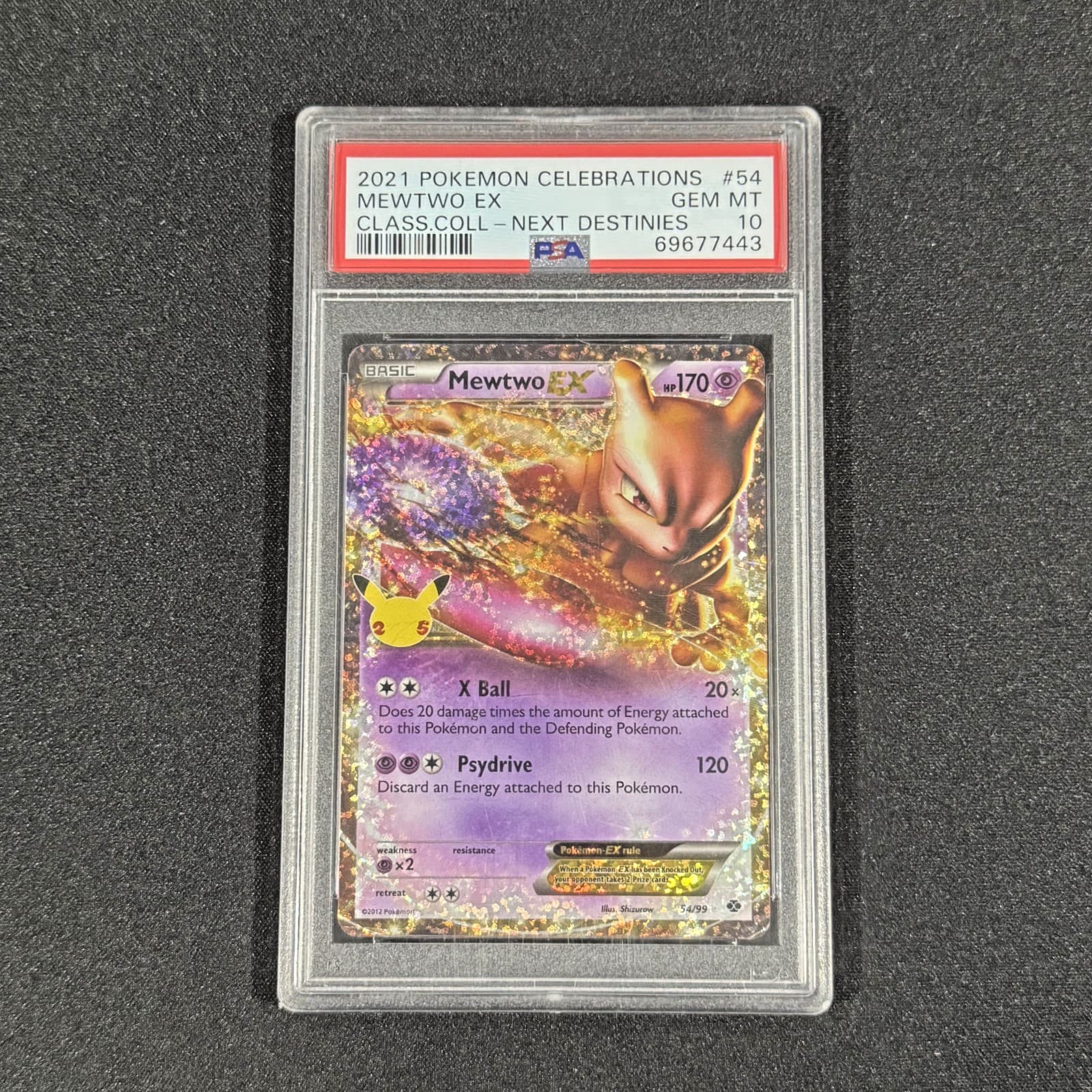 2021 Pokemon Celebrations Classic Collection #54 MEWTWO EX PSA 10