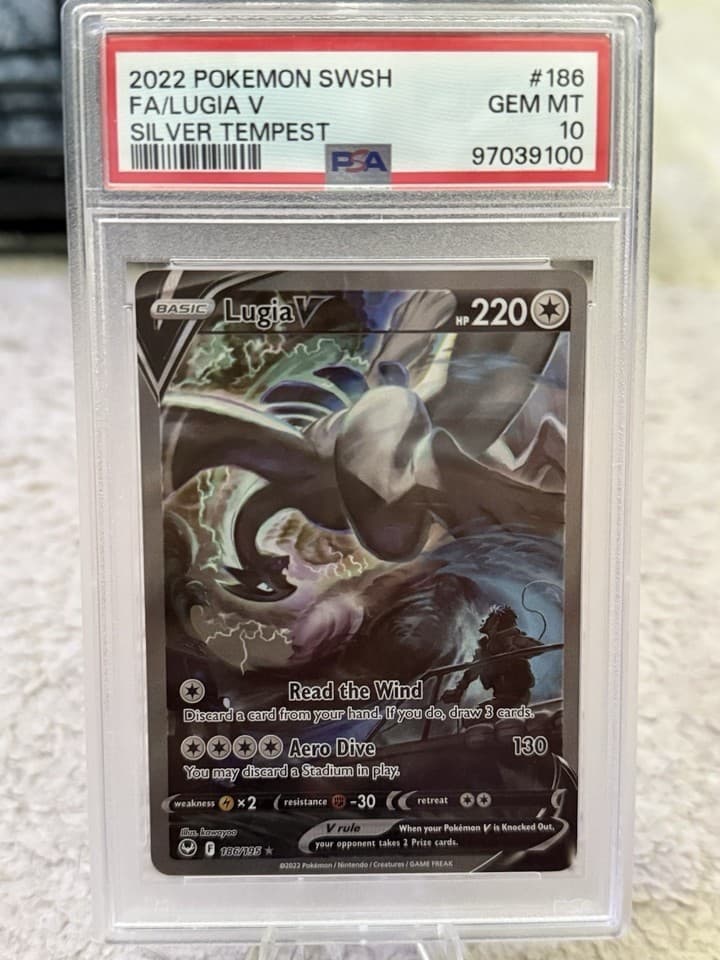 Pokemon 2022 Lugia V 186/195 Alt Art Silver Tempest GEM MINT PSA 10