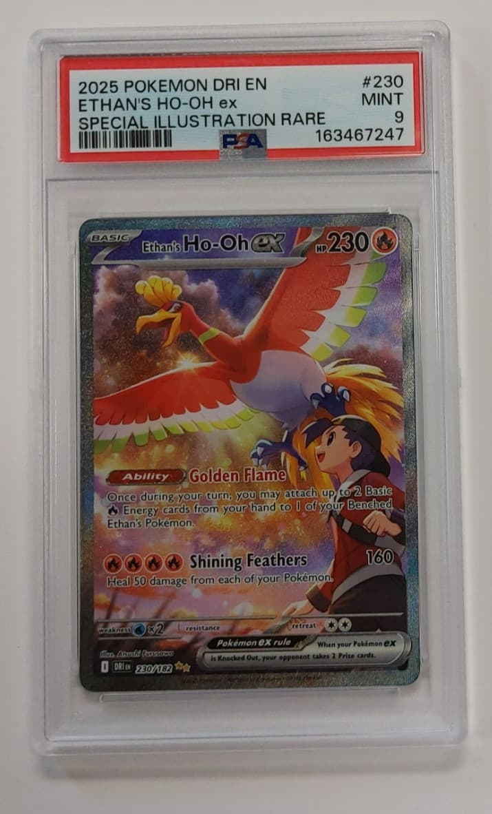 Pokemon Ethan's Ho-Oh ex Sv10 Destined Rivals SIR Holo English 230/182 PSA 9
