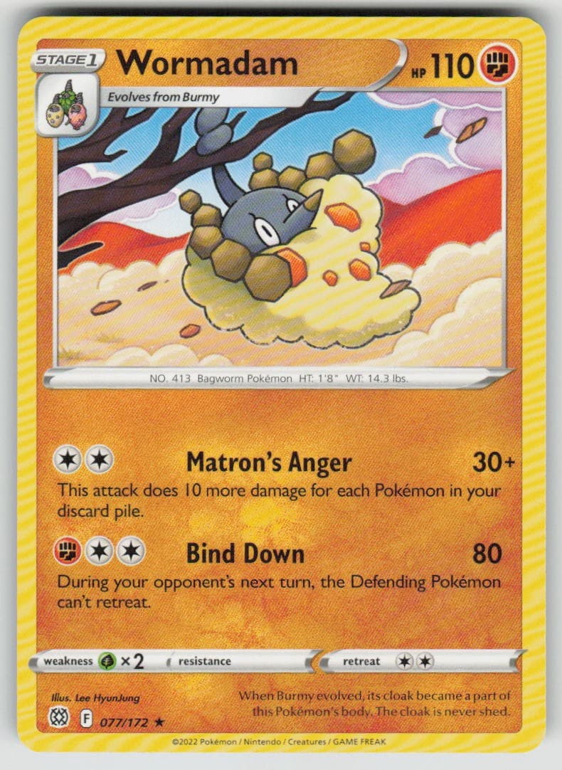 Pokemon Wormadam (77) 077/172 SWSH09: Brilliant Stars Normal