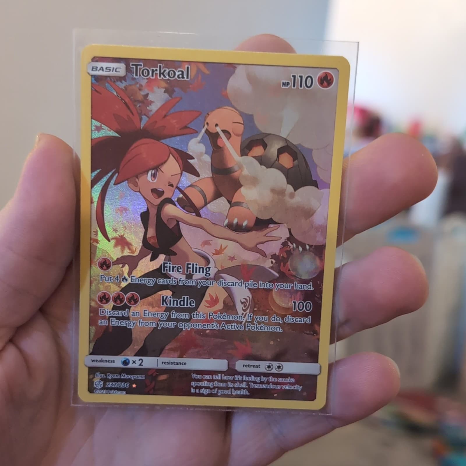 Pokemon TCG Torkoal 237/236 Cosmic Eclipse Secret Rare Holo English 2019