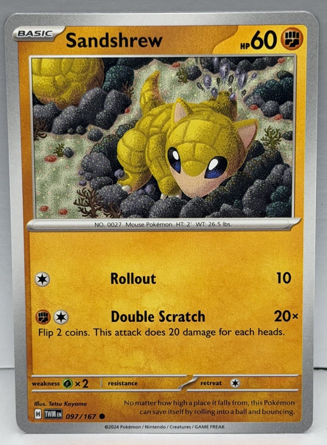 Sandshrew 97/167 Pokemon SV: Twilight Masquerade