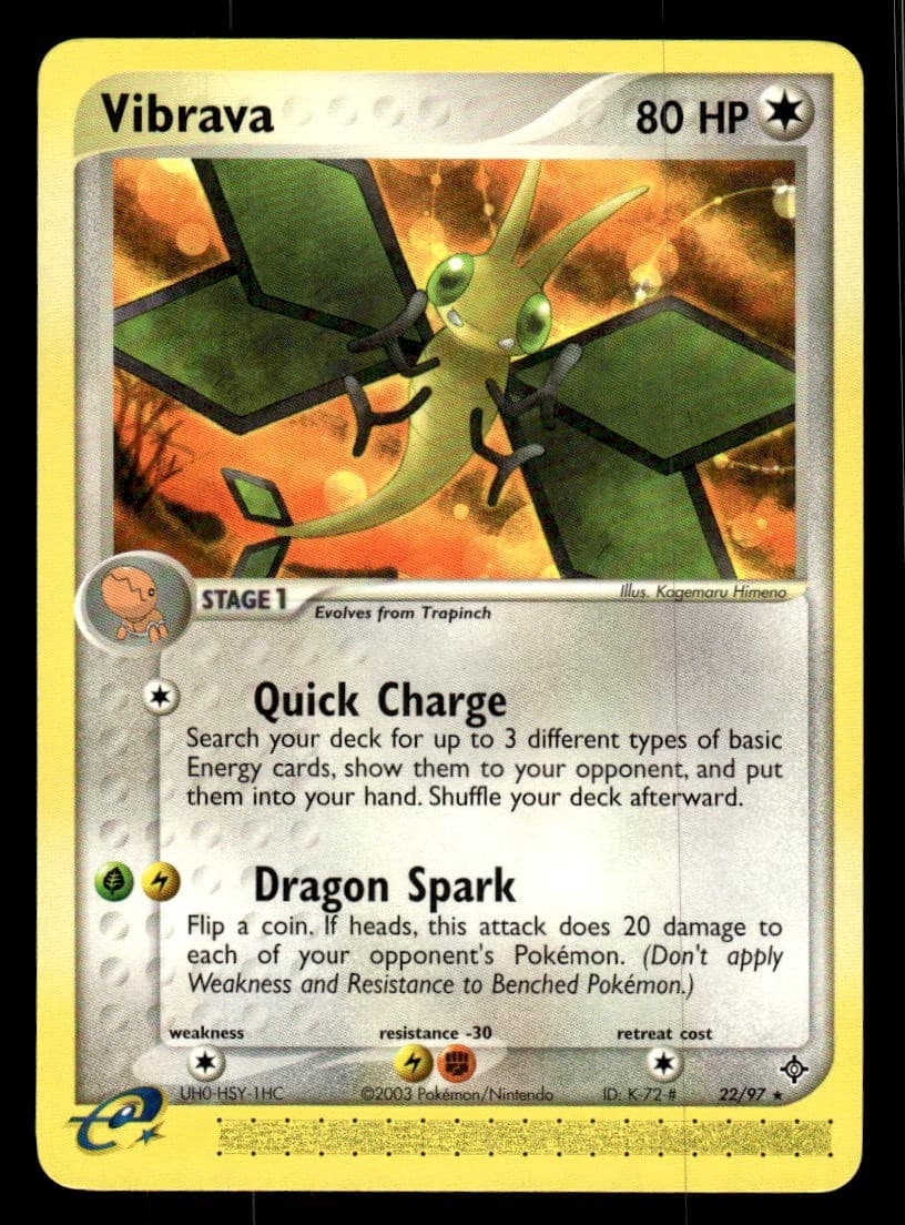 Pokemon TCG EX Dragon #22/97 Vibrava NM