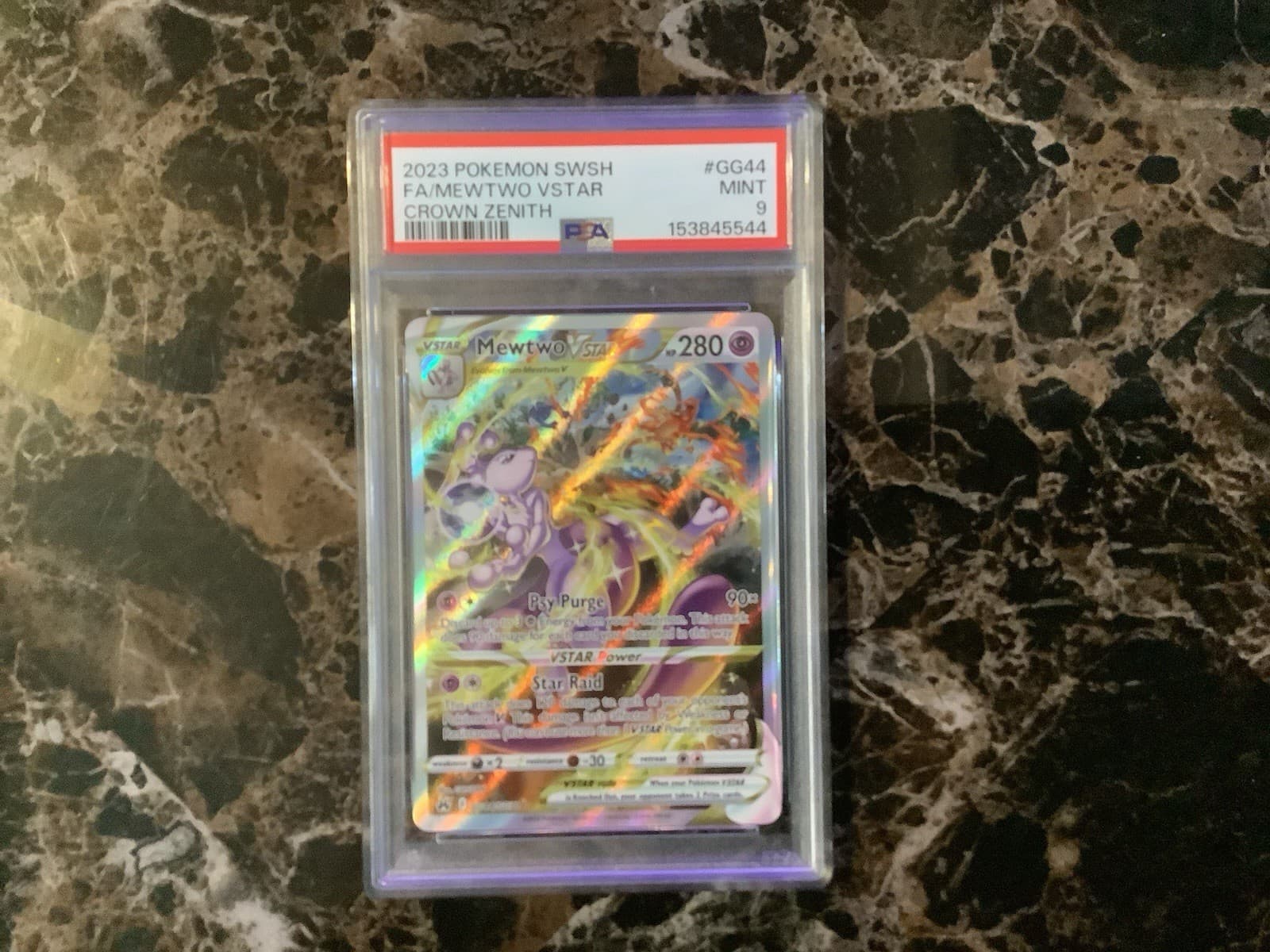 Mewtwo VSTAR GG44/GG70 Crown Zenith: Galarian Gallery Psa 9