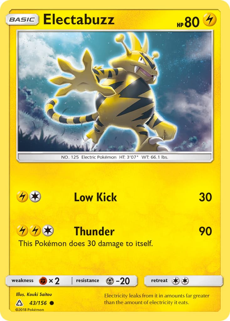 Electabuzz 43/156 Common Ultra Prism Pokemon Lightly Played