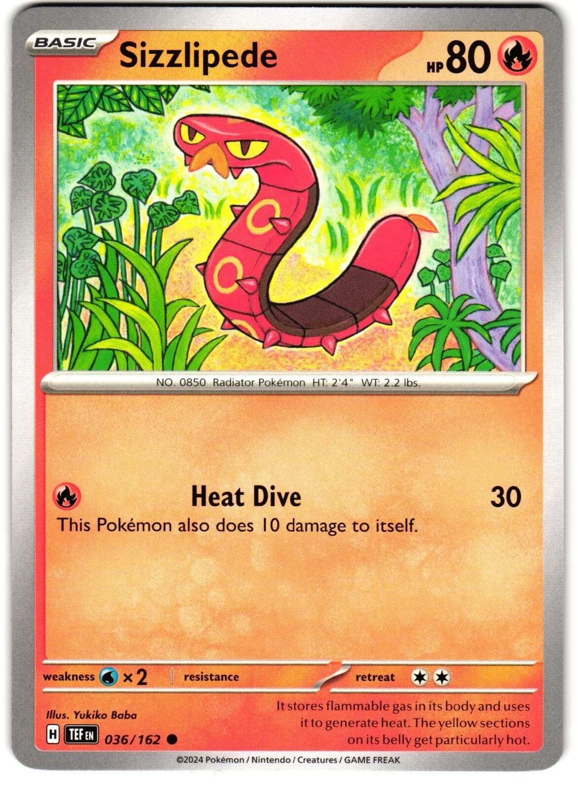 Sizzlipede 36/162 Pokemon SV: Temporal Forces