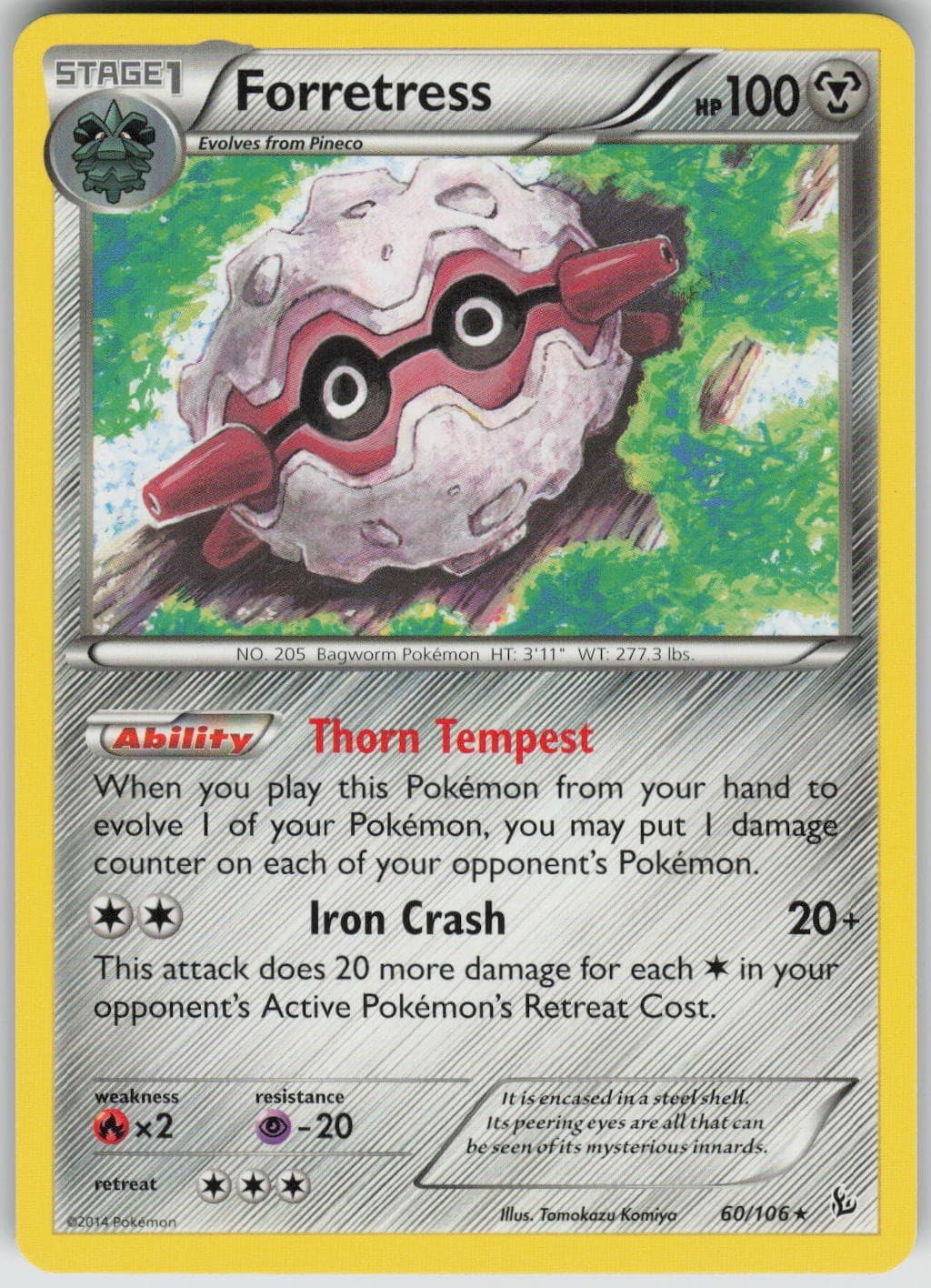 Forretress Rare Flashfire MP 60/106