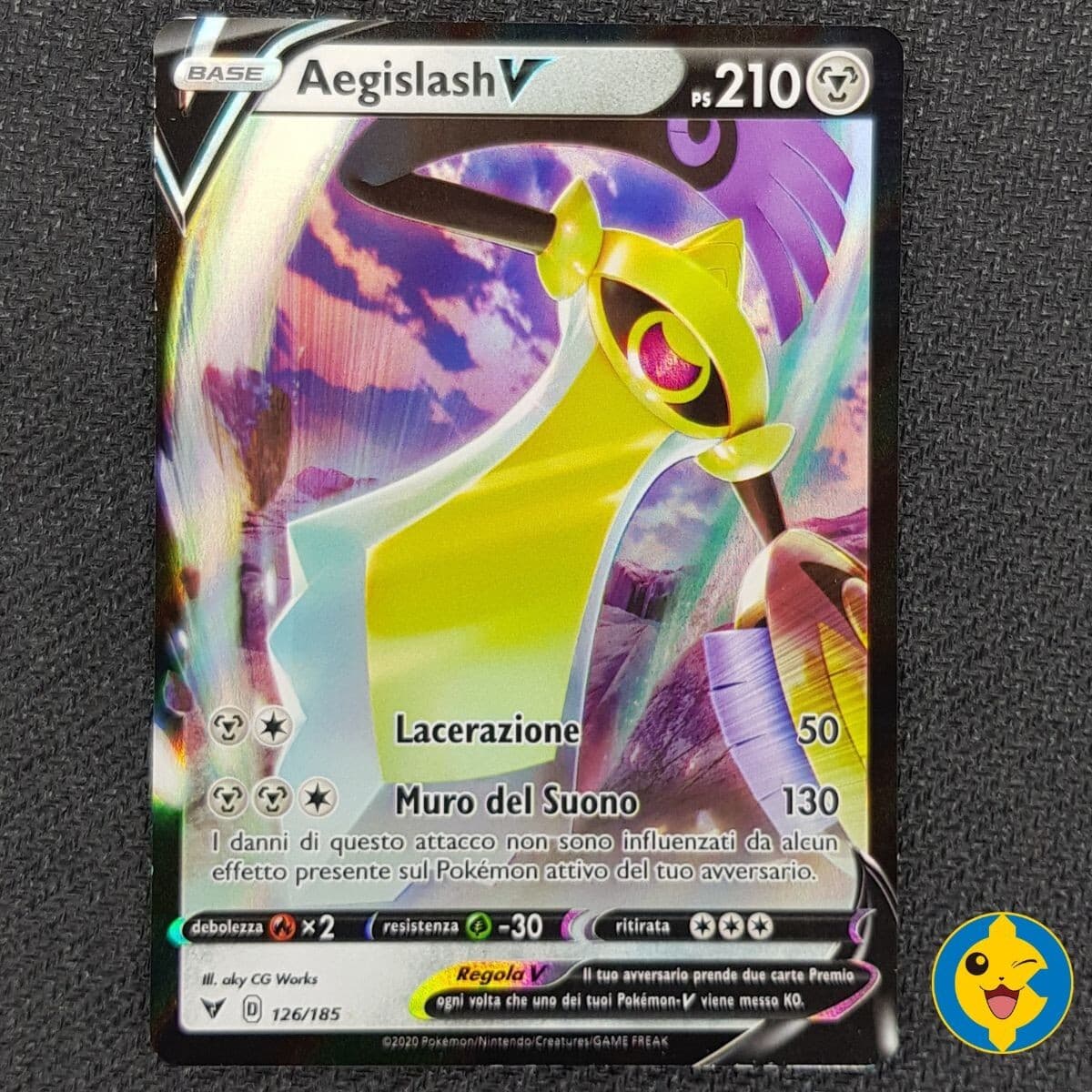 AEGISLASH V 126/185 - Pokemon Voltaggio Sfolgorante - ITALIANO - NEAR MINT