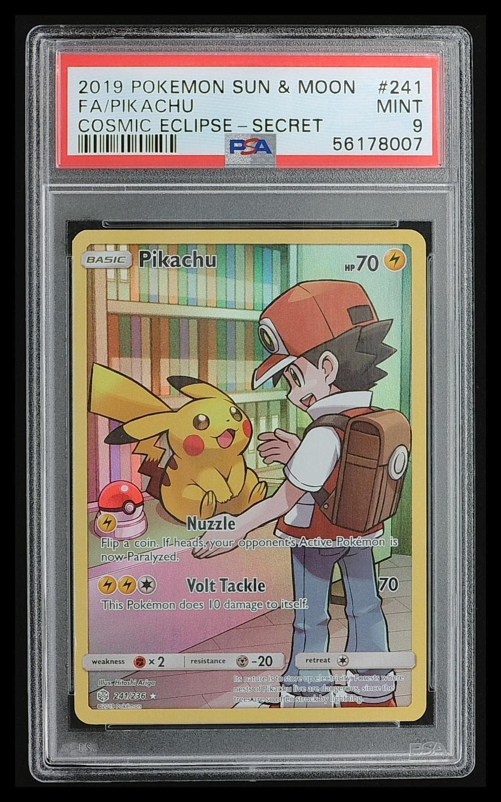 Pikachu 241/236 Secret Pokemon Cosmic Eclipse PSA 9