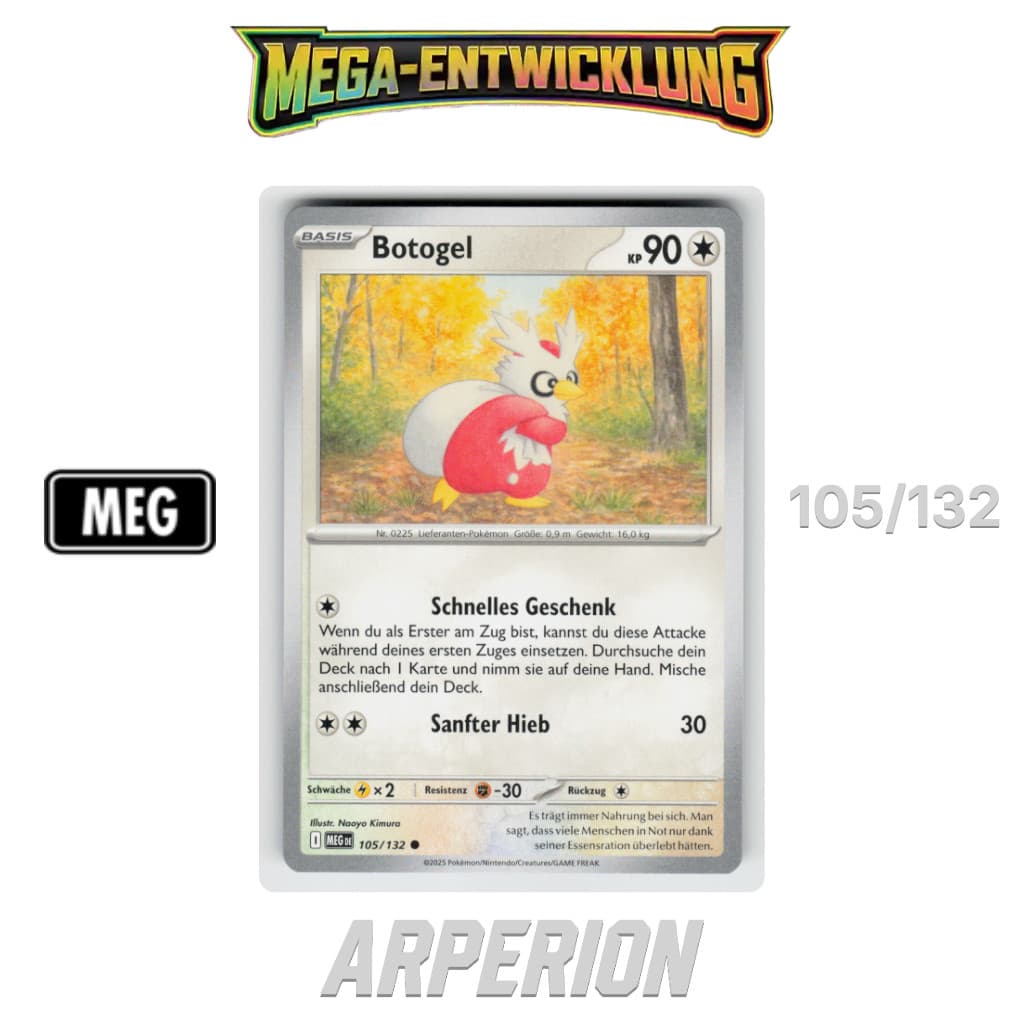 Botogel 105/132 Deutsch Mega-Entwicklung MEG Pokemon Karte NM