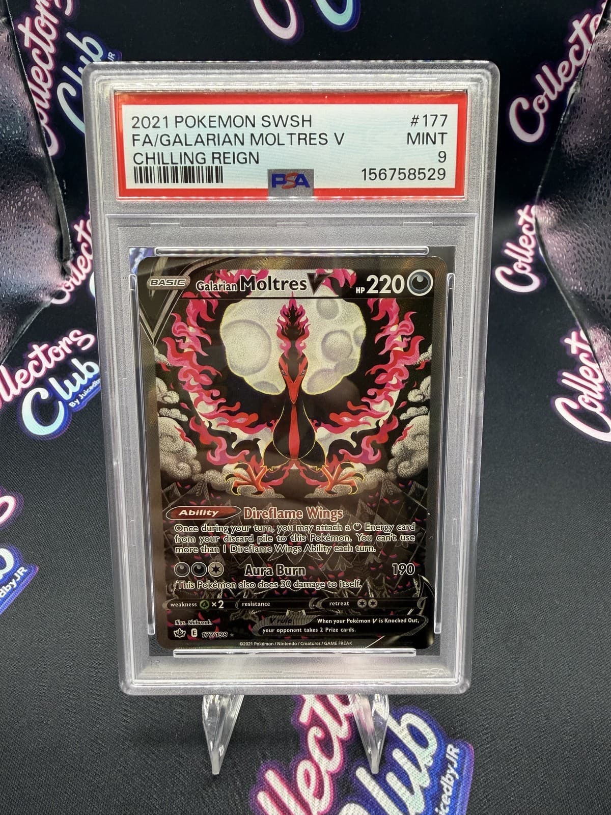 SWSH06: Chilling Reign #177/198 Galarian Moltres V (Alternate Full Art) PSA 9