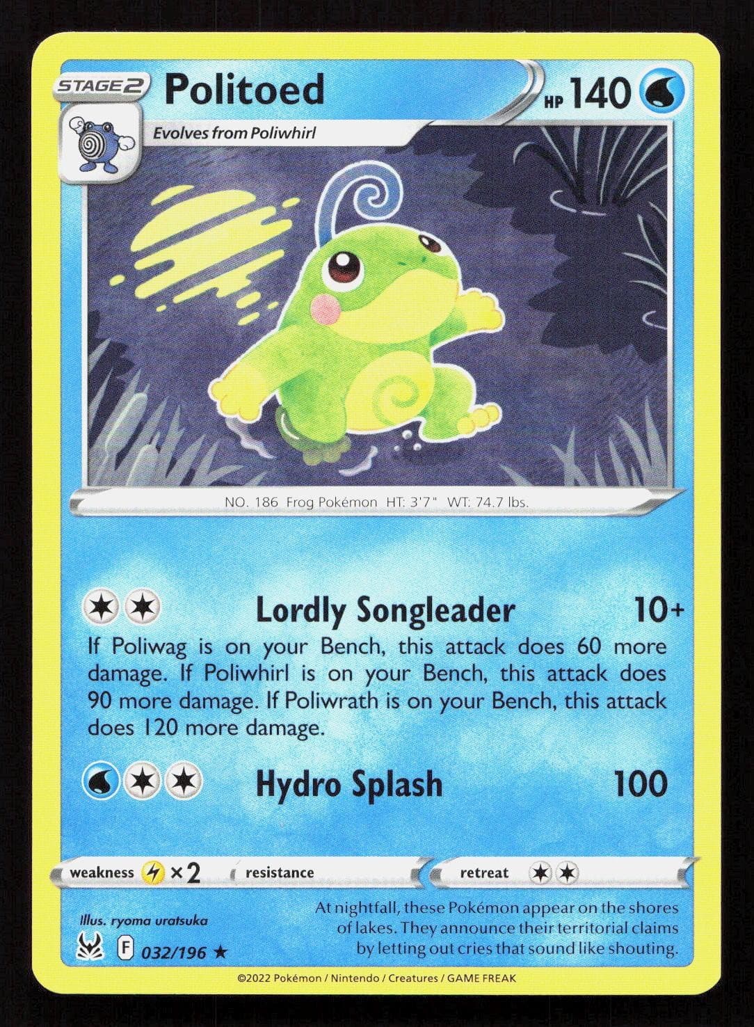POLITOED 032/196 Pokemon LOST ORIGIN