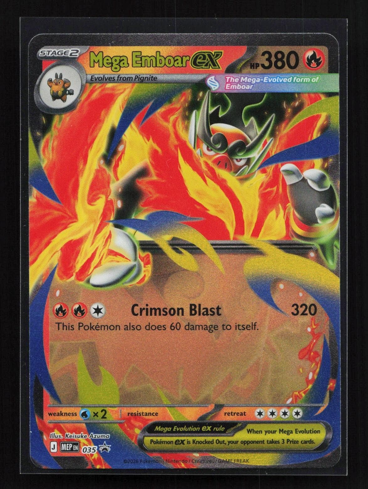 Mega Emboar ex 035 Holo Promo ME: Mega Evolution Promo Pokemon NM